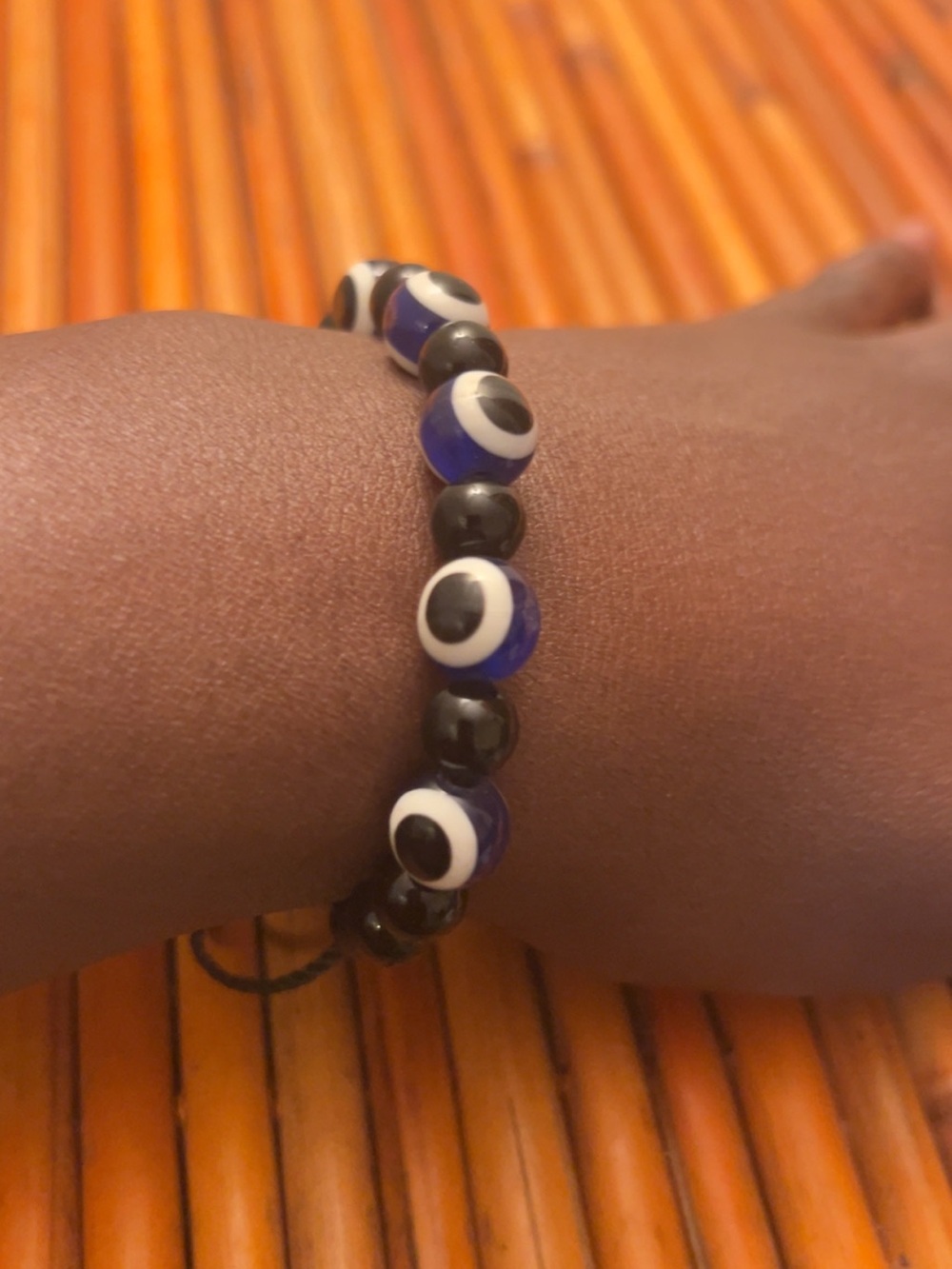 Evil Eye Beaded Bracelet – Adjustable Unisex Protection Jewelry - Picture 7 of 14